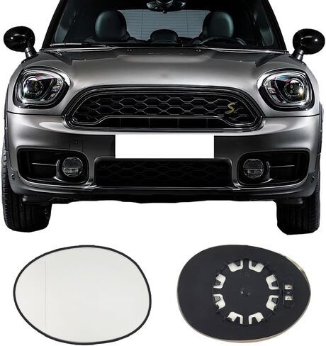 Gassenger Side Mirror Glass لـ BMW Mini Cooper 2014-2020 ، لسيارة BMW Mini Cooper Clubman 2016-2020 ، لسيارة BMW Mini Cooper Countryman 2017-2020 ، الزجاج المسخن الأيمن للمرآة. in Saudi Arabia