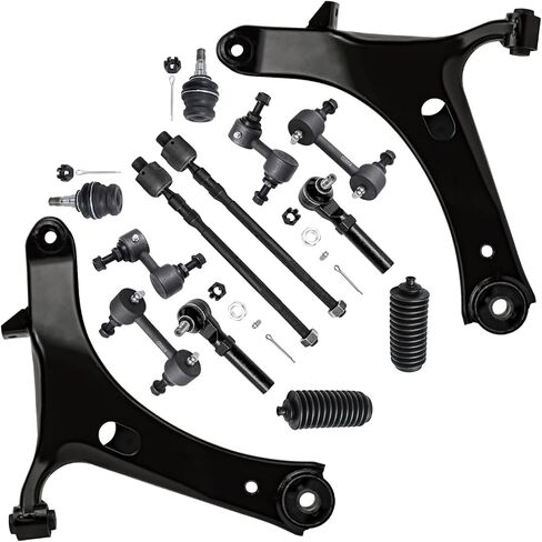 Detroit Axle - 14pc Front End Suspension Kit for 2005-2009 Subaru Outback Legacy 2 Lower Control Arms 2 Lower Ball Joints 4 Front & Rear Sway Bars 4 Inner & Outer Tie Rods 2 Boots Replacement in Saudi Arabia