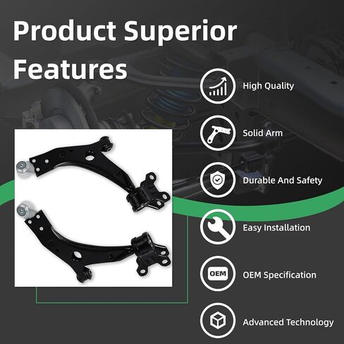 2PCS Front Lower Control Arm w/Ball Joint Driver Passenger Side Fit for Ford 2013 2014 2015 2016 2017 2018 2019 Escape 524-113 524-114 K622136 K622161 in Kuwait