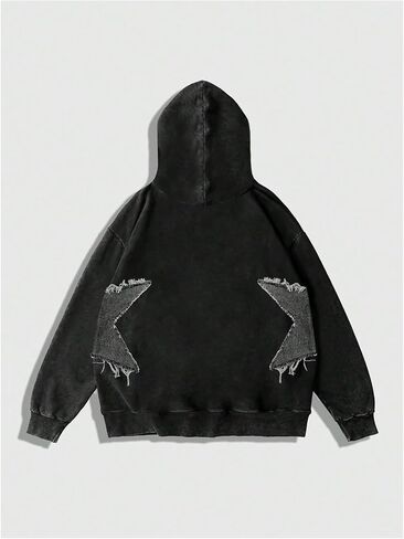 Soly Hux Hudies for Men Star Graphic Sweatshirt الرباط طويل الأكمام الطويلة قمة ملابس الشارع in Saudi Arabia
