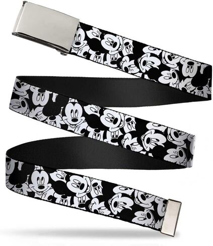 Buckle Down Men's Web Belt-Mickey Mouse-1.5" Wide-Fits Up to 42" Pant Size in Saudi Arabia