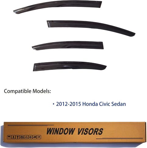 Window Visors Rain Guards fits 2010-2015 Prius (EXCLUDES Prius V & Prius C), Window Wind Deflectors Vent Shades, 4 Pieces in Kuwait
