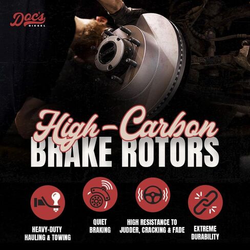 Doc's Diesel Rear SRW Brake Rotors DR0531-2 | Compatible with Chevrolet Silverado 6.6L DuRamax 2500HD 2001-2007, 3500HD 2005-2007, GMC Sierra 6.6L DuRamax 2500HD 2001-2006 in Saudi Arabia