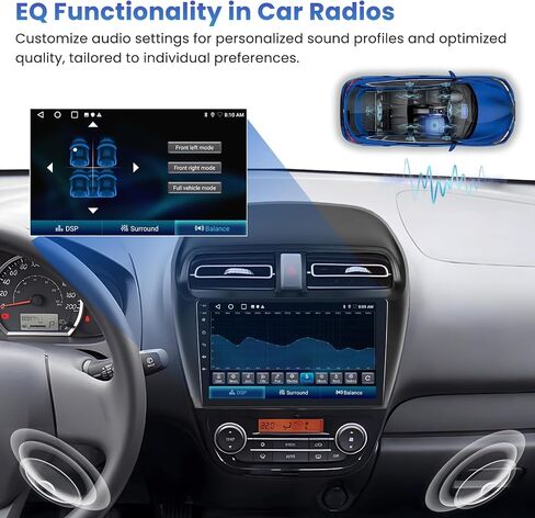 [2+64g] inefala لـ Mitsubishi Mirage 2012-2018 Android Car Radio Stereo مع Carplay Android Auto ، شاشة لمس عالية الدقة مع GPS WiFi Bluetooth FM/RDS SWC كاميرا كاميرا كاميرا كاميرا احتياطية in Saudi Arabia