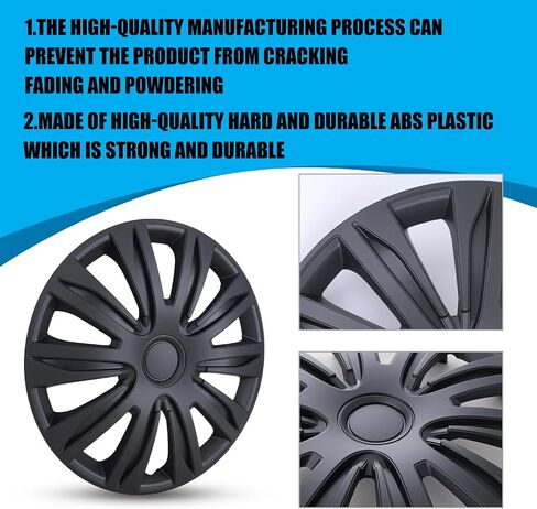 CPW 16 "حافة العجلة غطاء Hubcaps Snapal Universal على سيارة شاحنة السيارة SUV ABS COVERS COVERS SNAP FORDICORISES PRASIONS PRESSION ERIM ، مجموعة من 4 (16 بوصة ، ورنيش أسود وأحمر) in Saudi Arabia