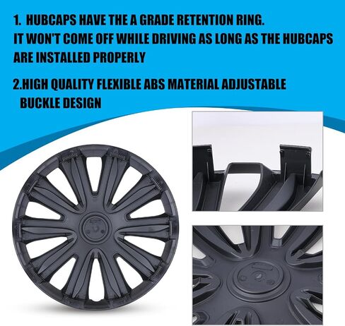 CPW 16 "حافة العجلة غطاء Hubcaps Snapal Universal على سيارة شاحنة السيارة SUV ABS COVERS COVERS SNAP FORDICORISES PRASIONS PRESSION ERIM ، مجموعة من 4 (16 بوصة ، ورنيش أسود وأحمر) in Saudi Arabia