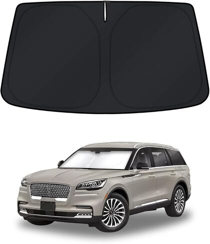 Kust Windshield Sun Shown for Lincoln Aviatiator Accessories 2020-2025 2026 Window Shade Sun Cover Cover Clofs Auth Rays UV Park in Saudi Arabia