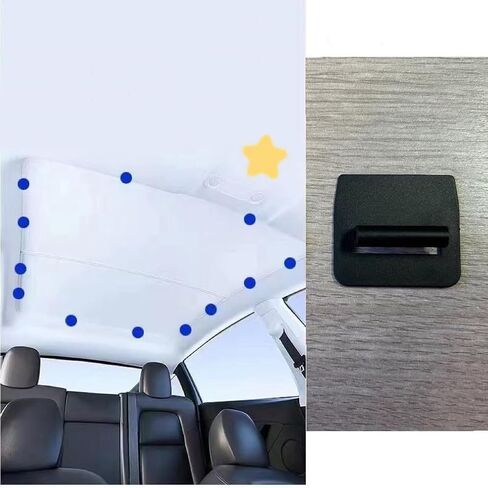 24 حزمة مقاطع سقف Sunshade إدراج حامل الدعم لأقواس تركيب لنموذج Tesla y Model S Model 3 Model x عزل الحرارة الزجاج in Saudi Arabia