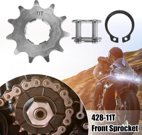 uxcell 1 Set 428 11T 20mm Motorcycle Front Engine Sprocket for 50cc 70cc 90cc 110cc 125cc Dirt Pit Bike Mini Bike ATV in Saudi Arabia