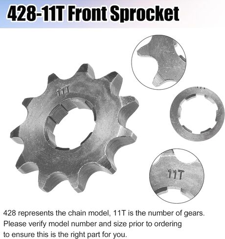 uxcell 1 Set 428 11T 20mm Motorcycle Front Engine Sprocket for 50cc 70cc 90cc 110cc 125cc Dirt Pit Bike Mini Bike ATV in Saudi Arabia