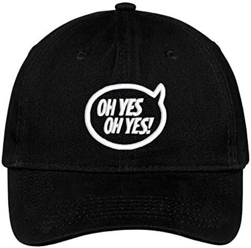 Oh Yes Oh Yes Hat House Music DJ Techno EDM Drum and Bass Tech House Embroidered Baseball Dad Cap Black in Saudi Arabia