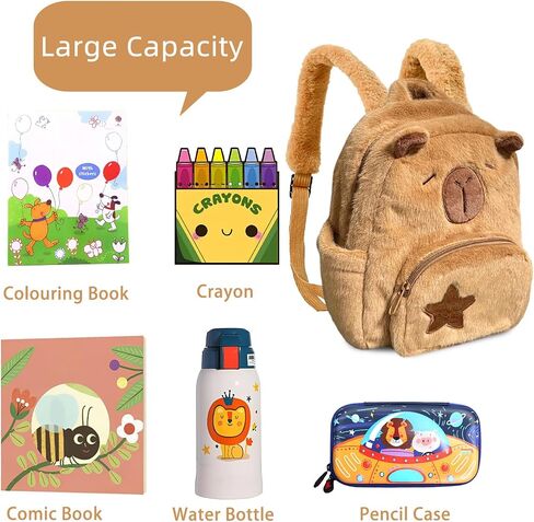 Capybara Backpack, Cute Capybara Plush Backpack, Mochila de Capibara, Multifunction Backpacks, Capibara Stuff for Travel Camping Picnic Sport in Saudi Arabia