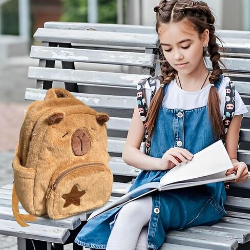 Capybara Backpack, Cute Capybara Plush Backpack, Mochila de Capibara, Multifunction Backpacks, Capibara Stuff for Travel Camping Picnic Sport in Saudi Arabia