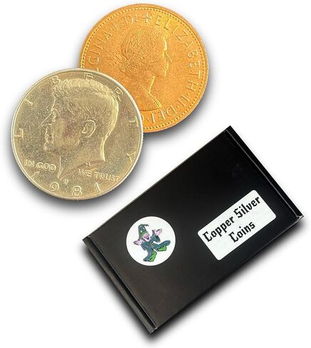 Ted's Sterling Magic Copper Silver Coins Genuine US Half Dollar Copper Penny Coin Trick (UK Penny) in Kuwait