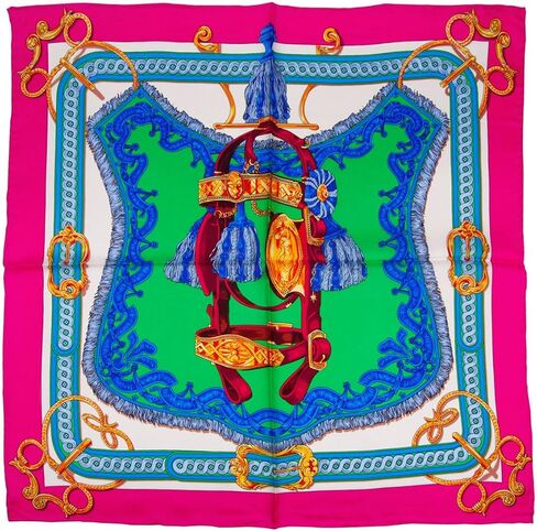 Women's Pure Mulberry Silk Square Scarf, 20 x 20 inches, Classic Floral Pattern, Gift Packed in Saudi Arabia