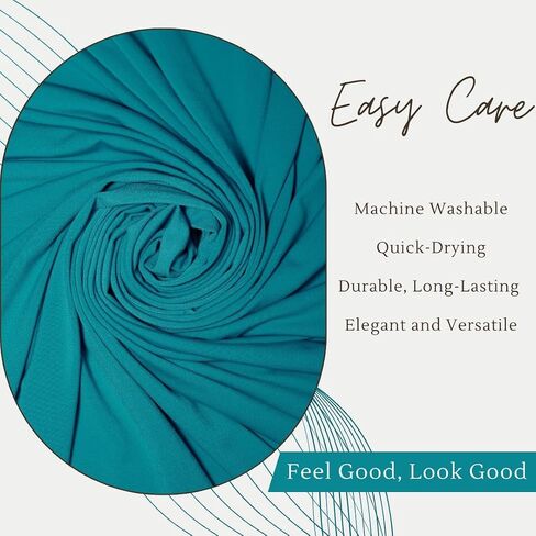 Premium Lycra Jersey Hijab Scarves -Turban Head Wraps for Women, Fashion Headbands Long Plain Muslim Shawls in Saudi Arabia