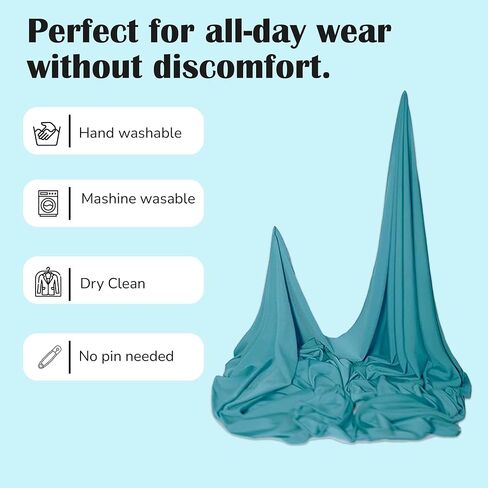 Premium Lycra Jersey Hijab Scarves -Turban Head Wraps for Women, Fashion Headbands Long Plain Muslim Shawls in Saudi Arabia