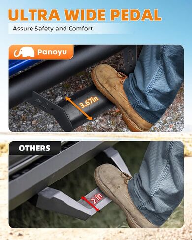 Running Boards Fits for 2024 2025Toyota Tacoma Side Step Bars Pickup Truck Accessories Drop Down Nerf Bars Double Cab & Crew Cab Anti-Slip Textured Black Powder Coat Reinforced Mounting Brackets in Kuwait