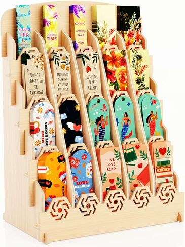 Bookmark Holder for 2.2'' Bookmarks – Bookmark Display Stand for Vendors with Customizable Space – Simple Installation, Mobile-Friendly Display for Craft Fairs, Vendor Booths & Shops in Kuwait