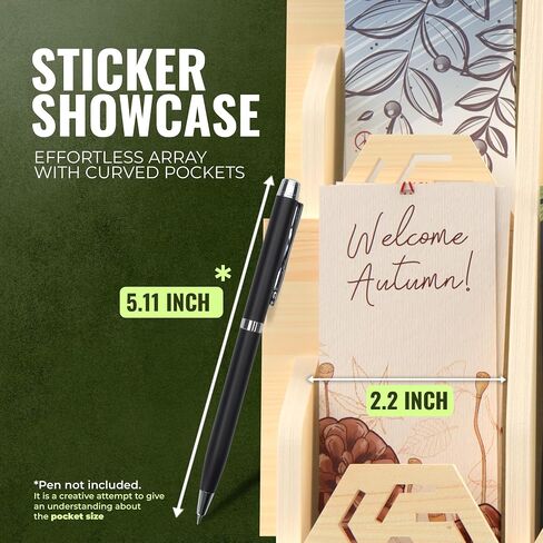 Bookmark Holder for 2.2'' Bookmarks – Bookmark Display Stand for Vendors with Customizable Space – Simple Installation, Mobile-Friendly Display for Craft Fairs, Vendor Booths & Shops in Kuwait