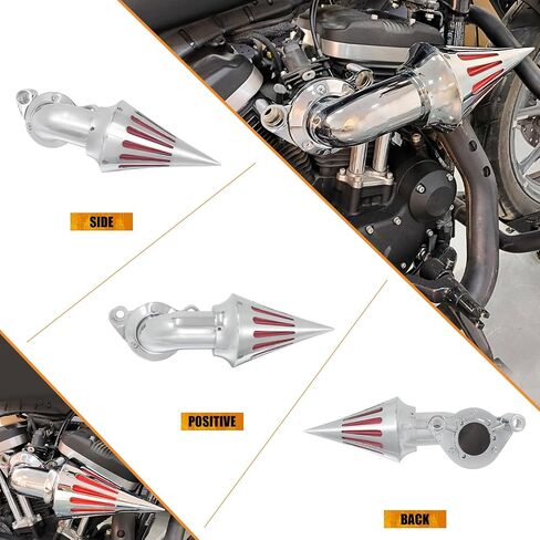 طقم طيران الهواء ، طقم هواء ، طائرة CNC FIT لـ Harley Sportster XL Iron 883 1200 2004-2022 (Black) in Saudi Arabia