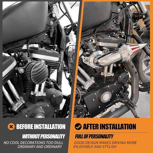 طقم طيران الهواء ، طقم هواء ، طائرة CNC FIT لـ Harley Sportster XL Iron 883 1200 2004-2022 (Black) in Saudi Arabia