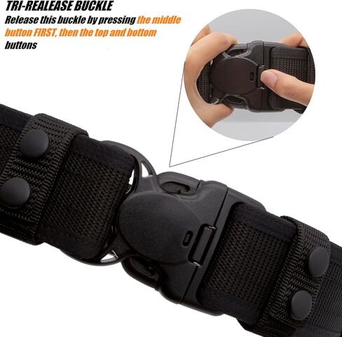 Duty Belt w/ 4 Keepers 2" Nylon Stiff Utility Belt Police Law Enforcement Security Work Patrol Gear Carrier M in Kuwait