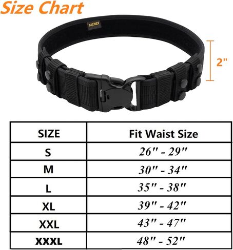 Duty Belt w/ 4 Keepers 2" Nylon Stiff Utility Belt Police Law Enforcement Security Work Patrol Gear Carrier M in Kuwait