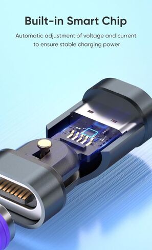 Magnetic 240W شحن سريع للغاية 48V/ 5A وبيانات 180 درجة محول USB Type-C مع الموصلات المغناطيسية-3 Type-C ، محولات 2 in Kuwait