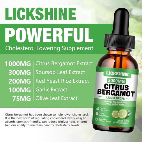 2 Pack 3000mg الحمضيات السائل سائل بيرغاموت - امتصاص عالي - ملحق خفض الكوليسترول لدعم المناعة المضاد للشيخوخة ، الكوليسترول في هايت - سائل Soursop ، 4 Fl Oz in Saudi Arabia