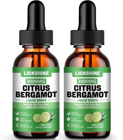 2 Pack 3000mg الحمضيات السائل سائل بيرغاموت - امتصاص عالي - ملحق خفض الكوليسترول لدعم المناعة المضاد للشيخوخة ، الكوليسترول في هايت - سائل Soursop ، 4 Fl Oz in Saudi Arabia