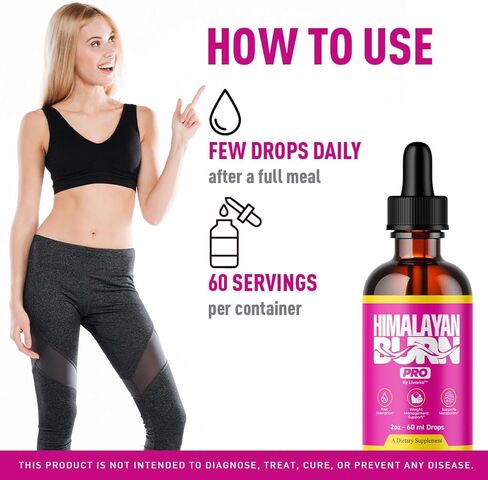Himalayan Burn Pro Drops - HimalayanBurn Pro Advanced Formula Liquid Supplement, Himalayan Burn Pink Salt Health & Wellness, Himalayanburn Pro Daily Wellness Support, 1 Bottle for 1 Month in Kuwait