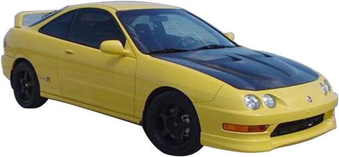 FreeMotor802 الأمام الوفير شفة فاصل الهواء سد الذقن المفسد ، يناسب 1998-2001 Acura integra ، Tr Style Black PU 1PC Underbody Front Lip Spoiler Lome in Saudi Arabia