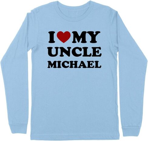 I Love My Uncle Michael Kids Long Sleeve T-Shirt Youth in Kuwait