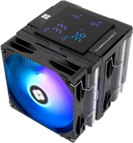 Thermalright Peerless Assassin 120 Digital Argb White CPU CONDER ، أبراج مزدوجة وتبريد معجبين مزدوج ، مبرد هواء وحدة المعالجة المركزية ، الغطاء العلوي الشاشة الرقمي ، لـ AM4/AM5 ، Intel LGA1851/1700/115X/1200 in Kuwait