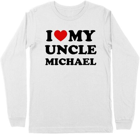I Love My Uncle Michael Kids Long Sleeve T-Shirt Youth in Kuwait