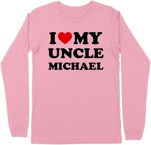 I Love My Uncle Michael Kids Long Sleeve T-Shirt Youth in Kuwait