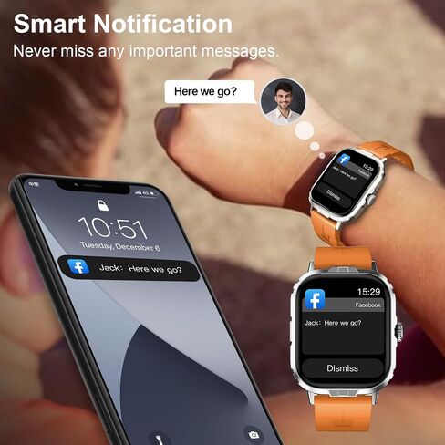 Fila Smart Watch for Men Women ، 1.43 '' AMOLED Fitness Tracker مع معدل ضربات القلب/مراقبة النوم ، 130+ أوضاع رياضية ، متعقب النشاط ، عداد الخطى لنظام Android iOS in Kuwait