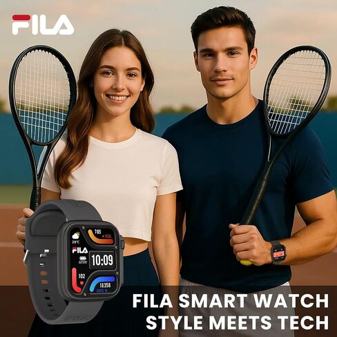 Fila Smart Watch for Men Women ، 1.43 '' AMOLED Fitness Tracker مع معدل ضربات القلب/مراقبة النوم ، 130+ أوضاع رياضية ، متعقب النشاط ، عداد الخطى لنظام Android iOS in Kuwait
