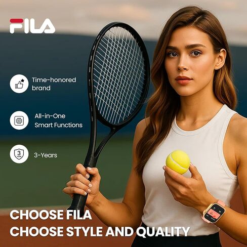 Fila Smart Watch for Men Women ، 1.43 '' AMOLED Fitness Tracker مع معدل ضربات القلب/مراقبة النوم ، 130+ أوضاع رياضية ، متعقب النشاط ، عداد الخطى لنظام Android iOS in Kuwait