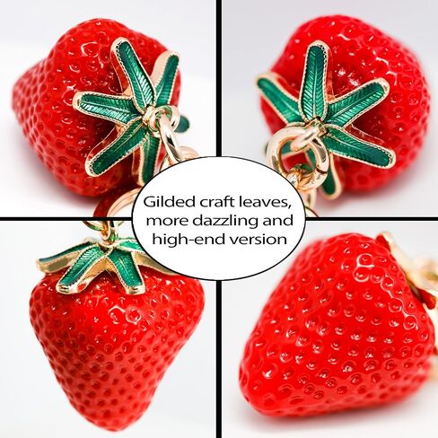 سحر كيس الكرز ، حقائب فاكهة الفراولة لطيفة سحر سحر مفاتيح كيس النساء لحقيبة اليد in Kuwait