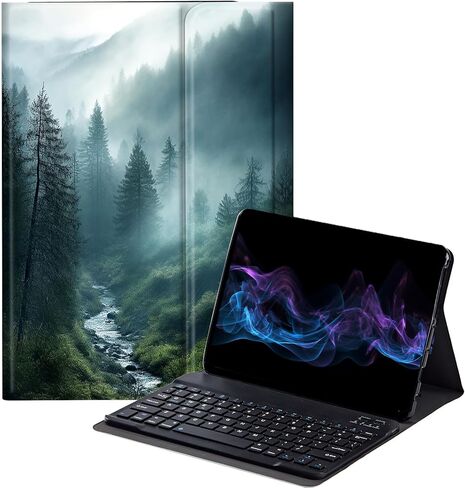 Skull Roses Keyboard Case for Samsung Galaxy Tab S6 Lite 10.4 inch 2022 (SM-P613/P619)/2020 (SM-P610/P615),Slim Stand Protective Cover with Detachable Keyboard in Kuwait