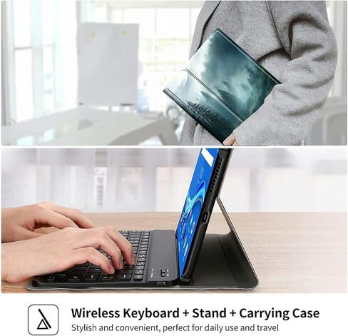 Skull Roses Keyboard Case for Samsung Galaxy Tab S6 Lite 10.4 inch 2022 (SM-P613/P619)/2020 (SM-P610/P615),Slim Stand Protective Cover with Detachable Keyboard in Kuwait