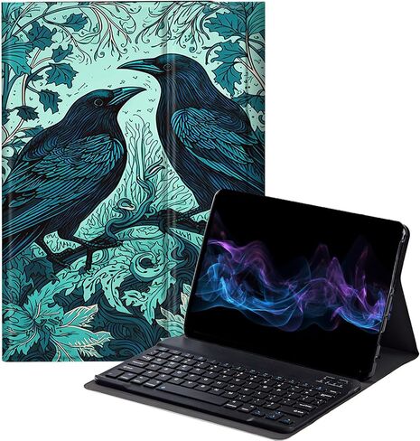 Skull Roses Keyboard Case for Samsung Galaxy Tab S6 Lite 10.4 inch 2022 (SM-P613/P619)/2020 (SM-P610/P615),Slim Stand Protective Cover with Detachable Keyboard in Kuwait