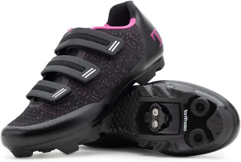Tommaso Women's SPD Cycling Shoes – for Mountain Biking and Outdoor Walkable Comfort – Compatible with SPD Cleats – Pre-Installed Cleats Included in Kuwait