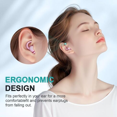 Ear Plugs for Sleeping,Silicone Ear Plugs for Noise Reduction, Sleep, Work, Study&Focus(Yellow) in Saudi Arabia