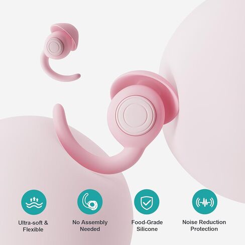 Ear Plugs for Sleeping,Silicone Ear Plugs for Noise Reduction, Sleep, Work, Study&Focus(Yellow) in Saudi Arabia