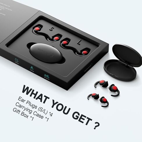 سدادات أذن للنوم، سدادات أذن من السيليكون لتقليل الضوضاء والنوم والعمل والدراسة والتركيز (أصفر) in Kuwait