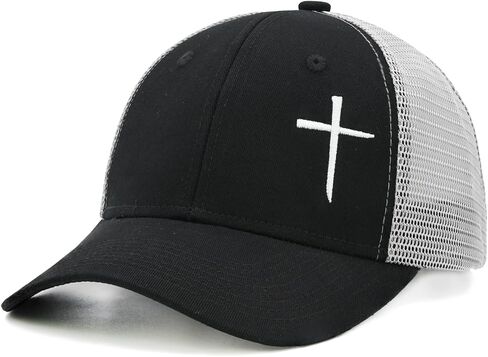 Christian Hats for Men Women, Jesus Cross Trucker Hat Christian Religious Gifts in Kuwait