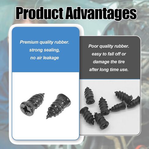 60 PCS Tyre Slud Kit ، مجموعة إصلاح الإطارات المسطحة المطاطية لثقبات الإطارات ، مجموعة متينة لإصلاح الإطارات. in Saudi Arabia